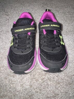 Under Armour Black & Pink Kids'  Athletic Sneakers